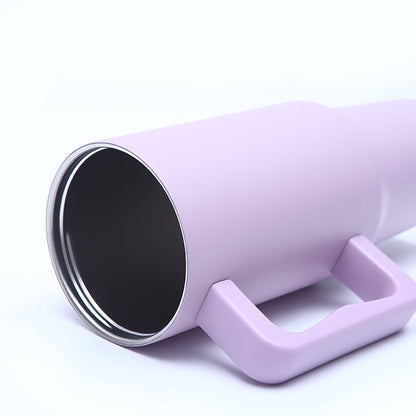 40 oz. Stainless Steel Modern Tumbler with Handle & Straw - Lavender-2