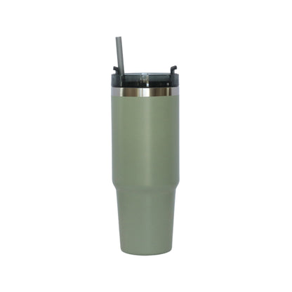 30 Oz Stainless Steel Tumbler with Straw - Sage Green-0