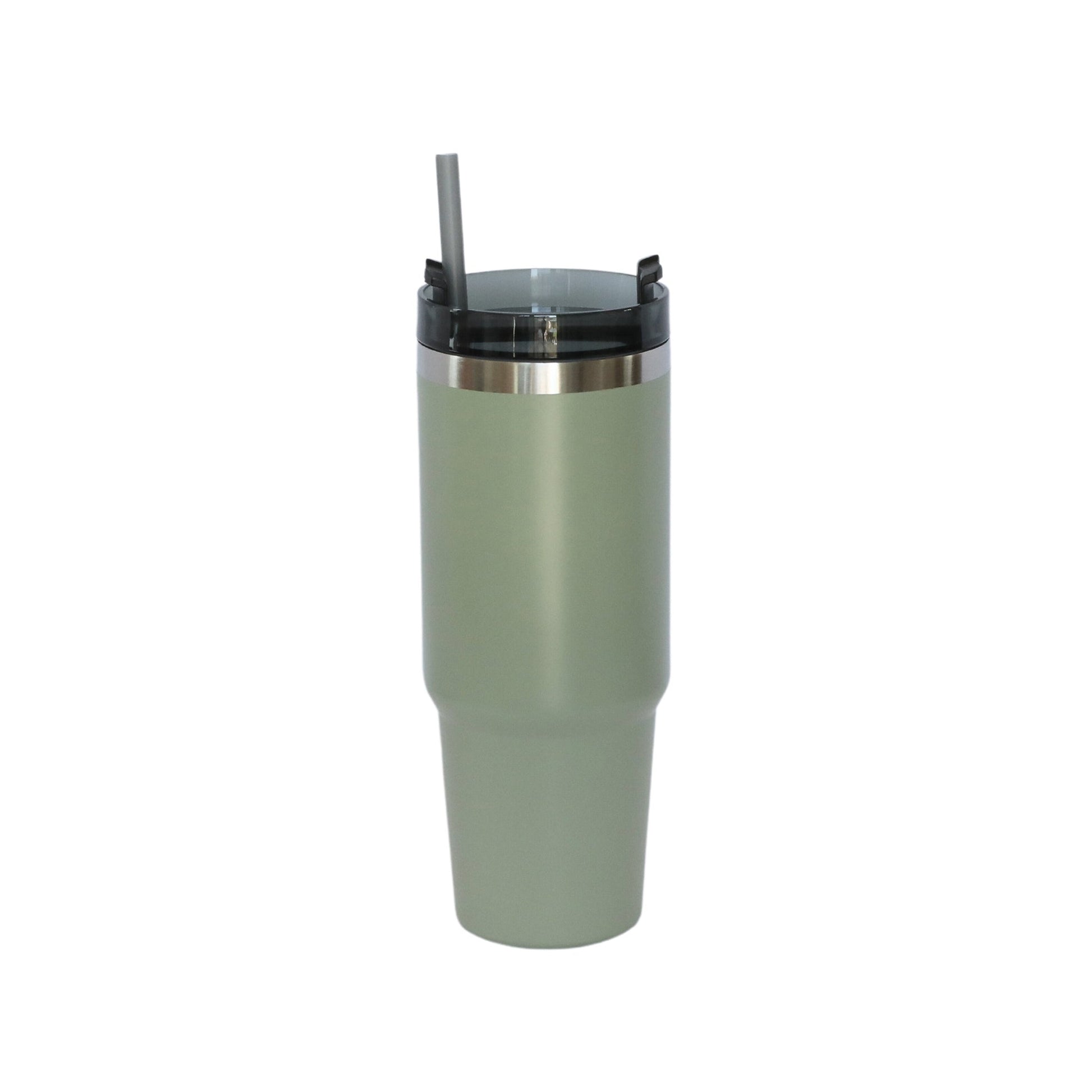 30 Oz Stainless Steel Tumbler with Straw - Sage Green-1