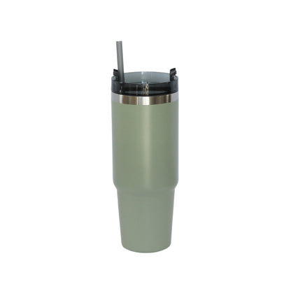 30 Oz Stainless Steel Tumbler with Straw - Sage Green-1