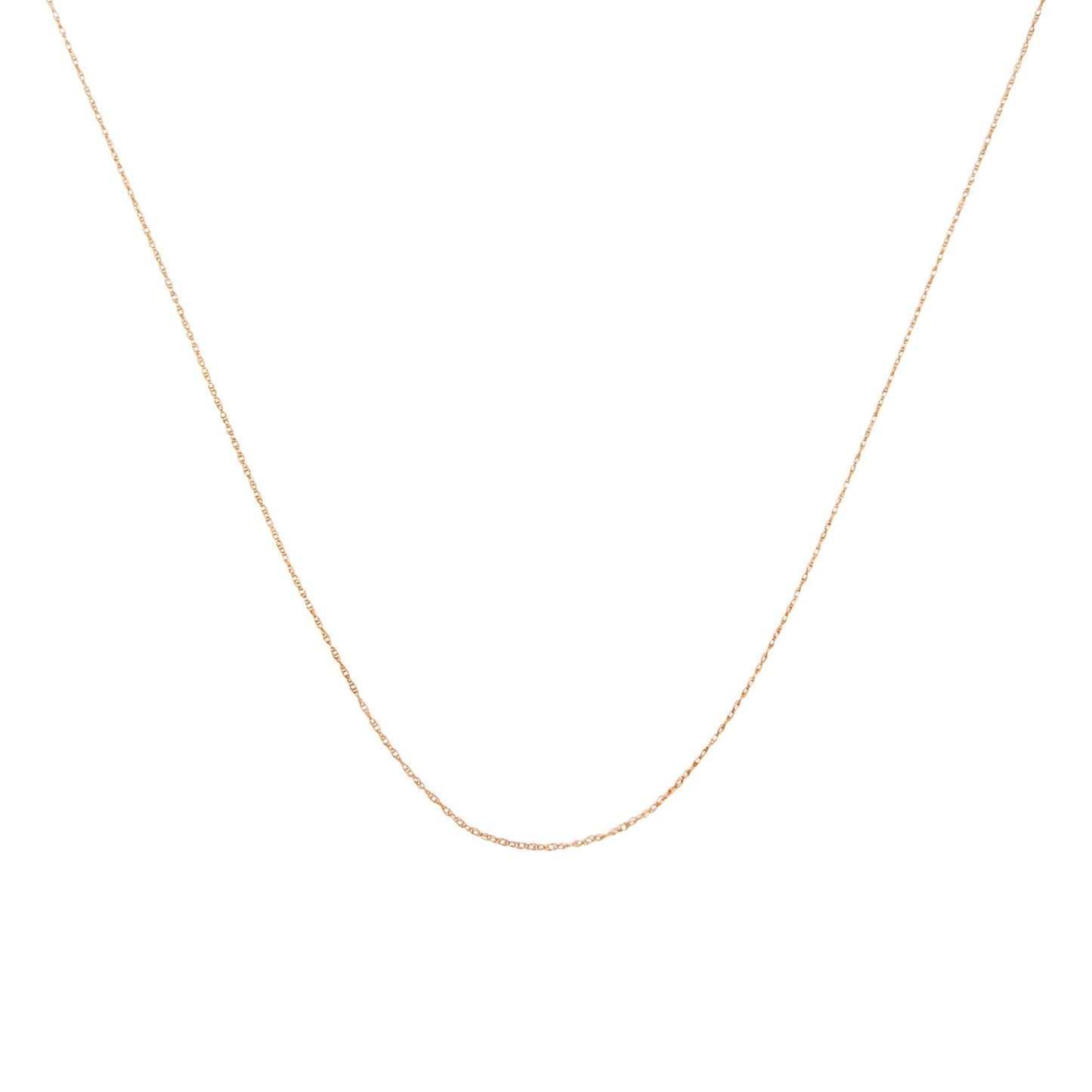 10K Gold 0.5 mm Slender & Dainty Fine Rope Chain Necklace-1