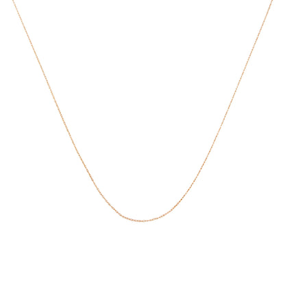 10K Gold 0.5 mm Slender & Dainty Fine Rope Chain Necklace-1