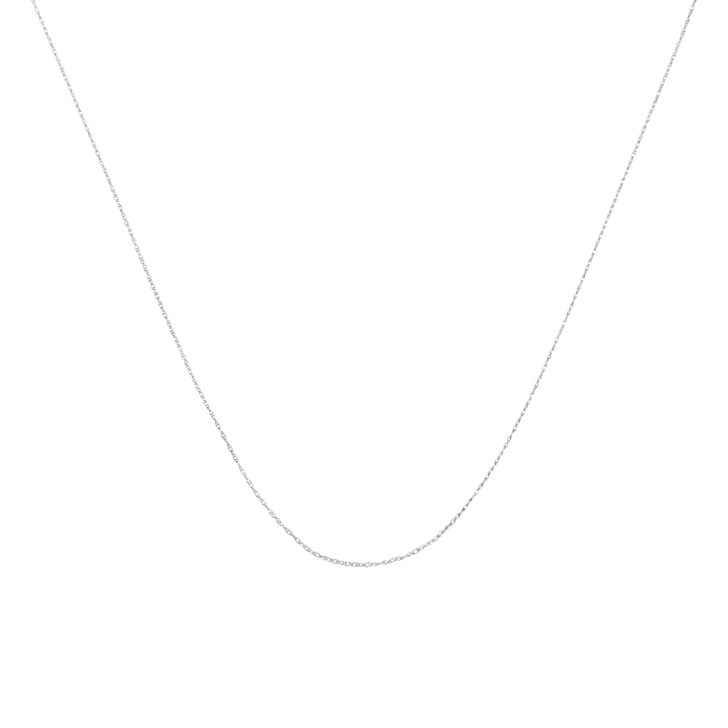 10K Gold 0.5 mm Slender & Dainty Fine Rope Chain Necklace-2