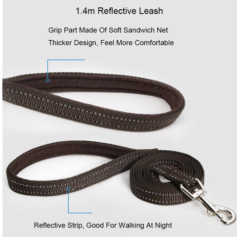 Reflective Mesh Dog Leash And Harness Set - Lightweight And Comfortable Traction Suit For Dogs-4