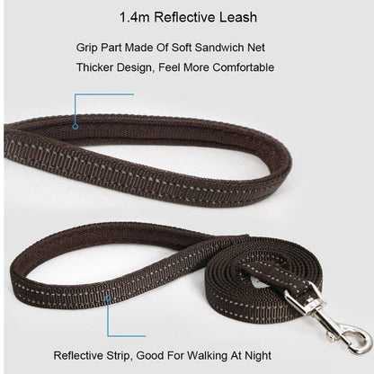 Reflective Mesh Dog Leash And Harness Set - Lightweight And Comfortable Traction Suit For Dogs-4