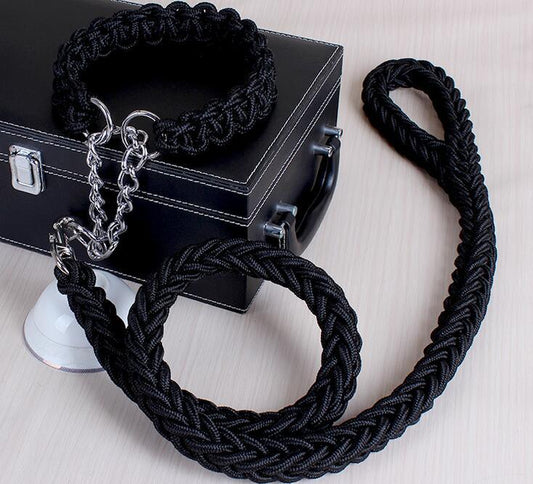 Stylish Adjustable Dog Leash And Collar Set-0