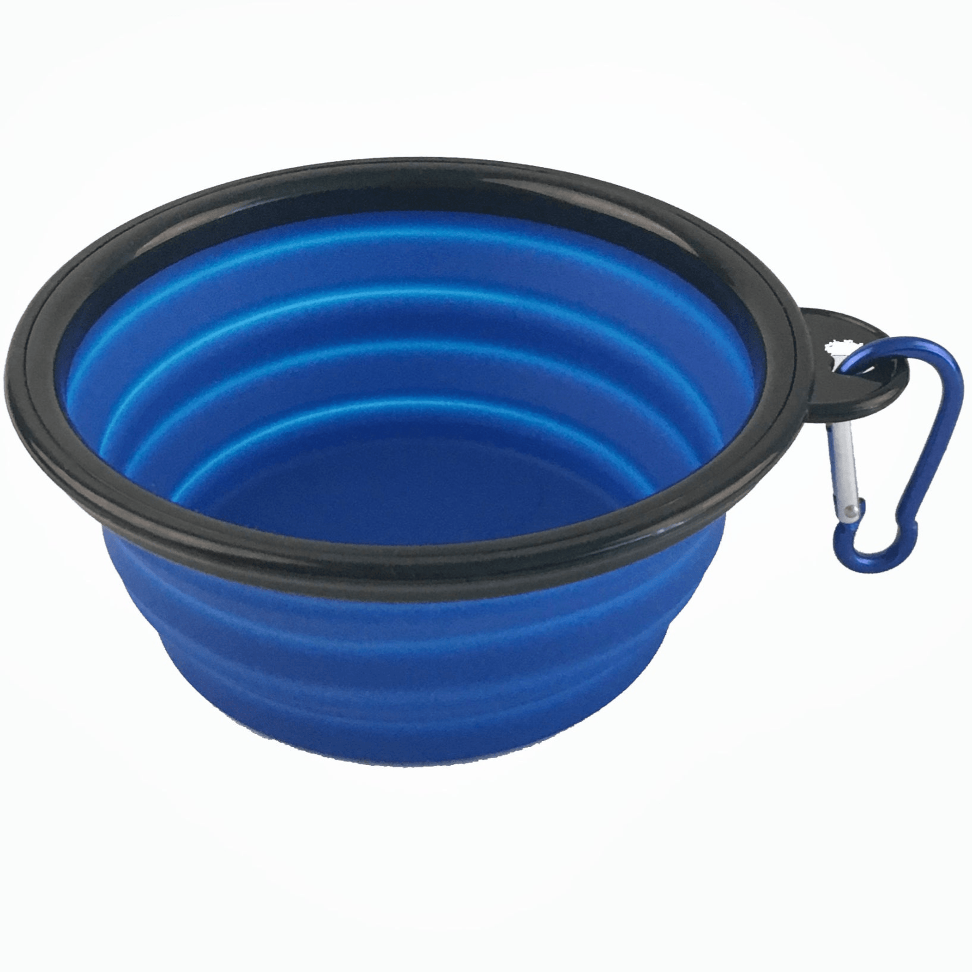 Mr. Peanut's Blue Collapsible Silicone Pet Bowl for Food and Water-1