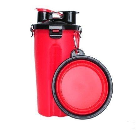 2 In 1Pet Water Bottle Dispenser Travel Portable Dog Cat Drinking Silicone Bowl-28