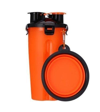 2 In 1Pet Water Bottle Dispenser Travel Portable Dog Cat Drinking Silicone Bowl-13
