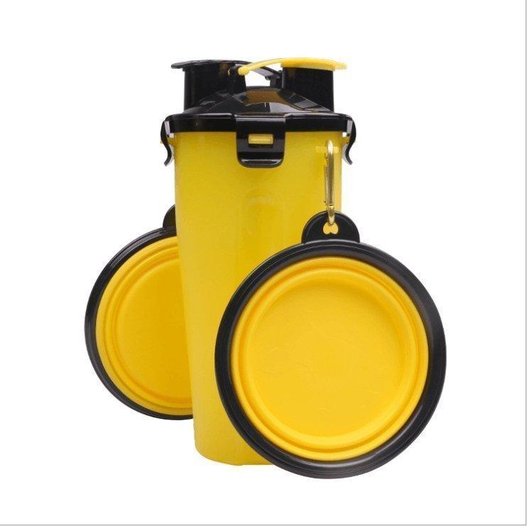 2 In 1Pet Water Bottle Dispenser Travel Portable Dog Cat Drinking Silicone Bowl-25