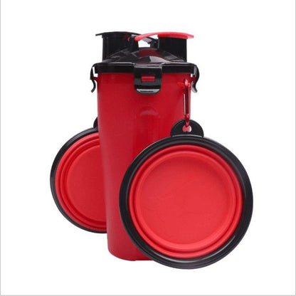 2 In 1Pet Water Bottle Dispenser Travel Portable Dog Cat Drinking Silicone Bowl-26
