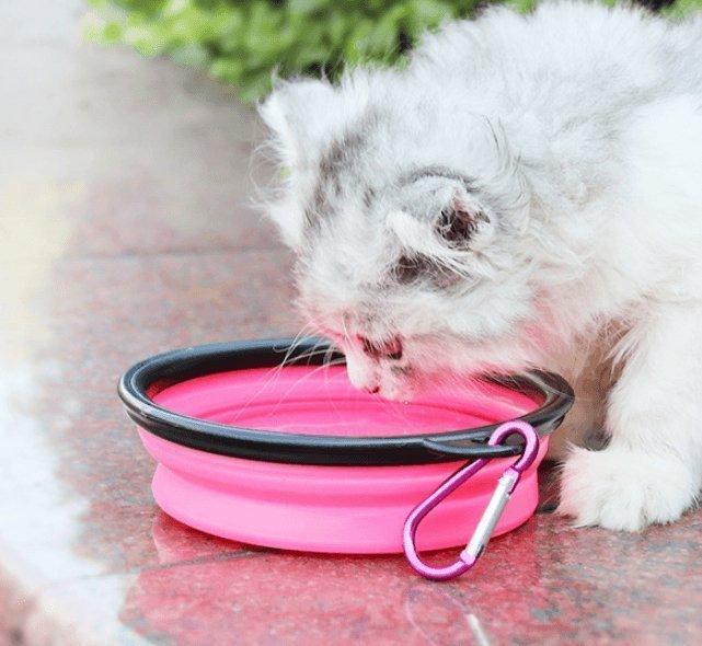 2 In 1Pet Water Bottle Dispenser Travel Portable Dog Cat Drinking Silicone Bowl-10