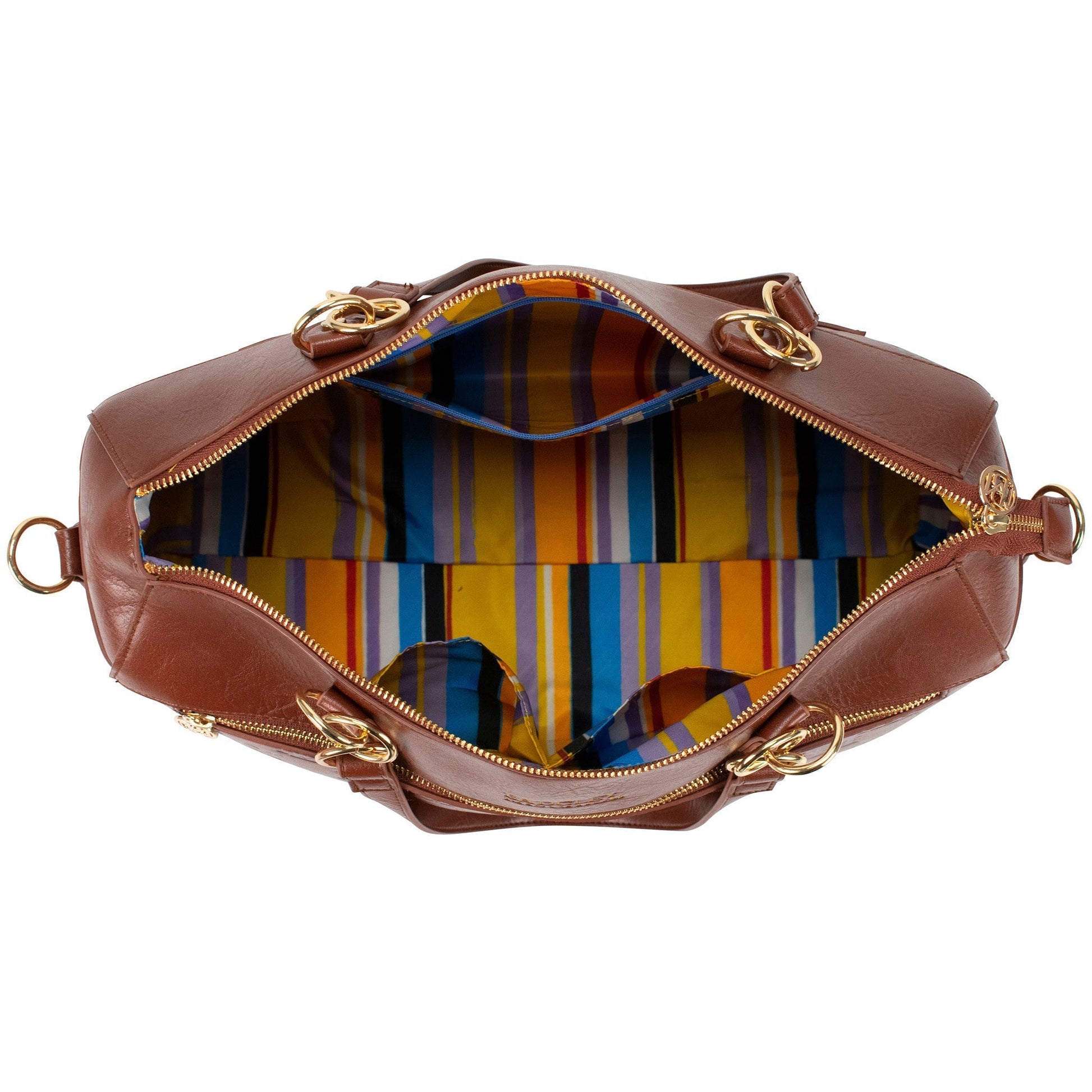Madalyn Rustic Vegan Leather Weekender Tote Bag-2