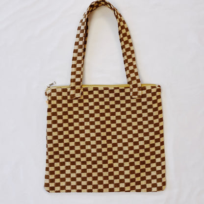 Check Yourself Zipped Tote Bag-6