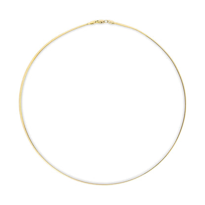Unisex Solid 14K Gold 2.8mm Imperial Herringbone Chain Necklace-2