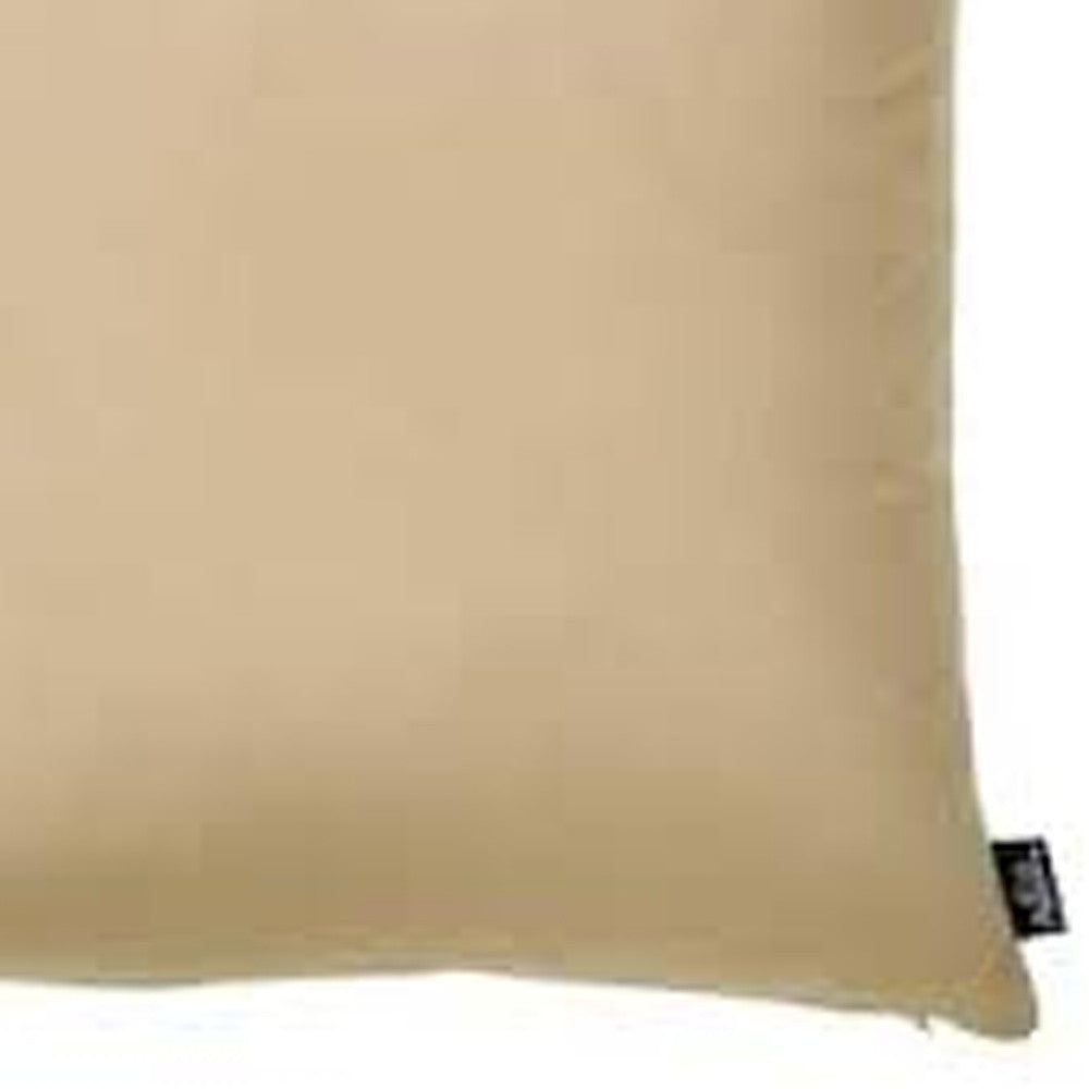 Set Of 2 Light Beige Brushed Twill Decorative Throw Pillow Covers-3