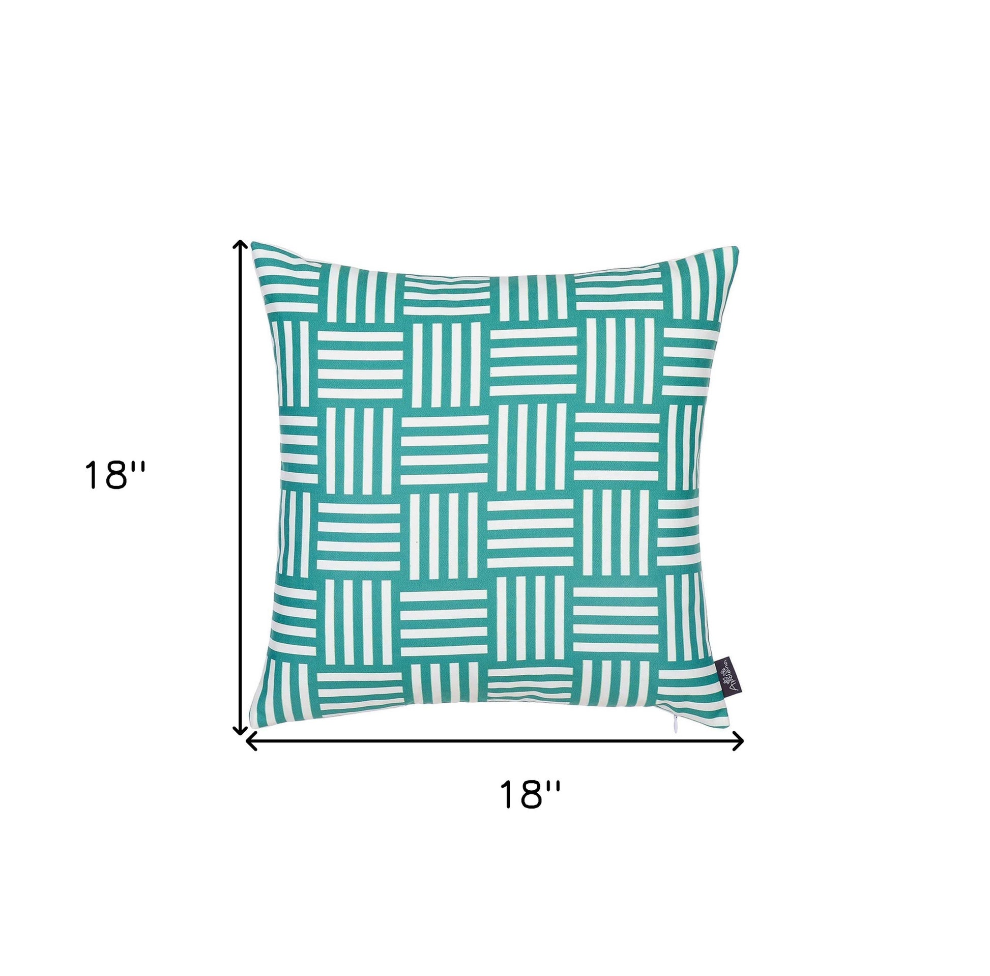 18"X18" Memphis Printed Decorative Throw Pillow Cover-8