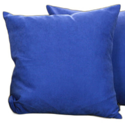 Set Of 2 Denim Blue Brushed Twill Decorative Throw Pillow Covers-3