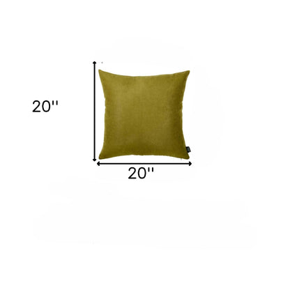 20"X20" Lime Green Honey Decorative Throw Pillow Cover (2 Pcs In Set)-4
