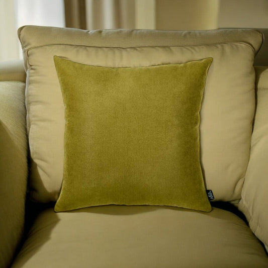 20"X20" Lime Green Honey Decorative Throw Pillow Cover (2 Pcs In Set)-1