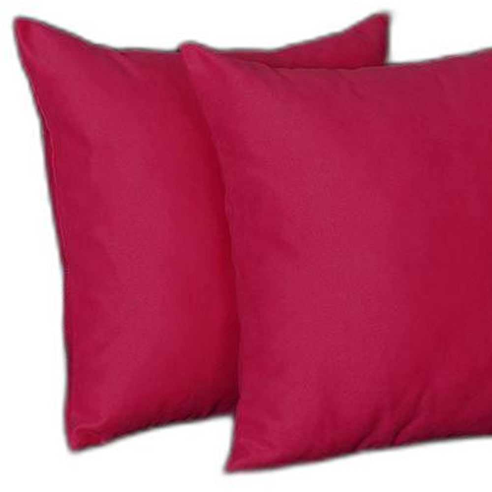 Set Of 2 Pink Brushed Twill Decorative Throw Pillow Covers-1