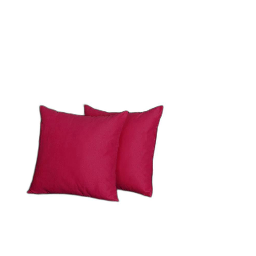 Set Of 2 Pink Brushed Twill Decorative Throw Pillow Covers-2