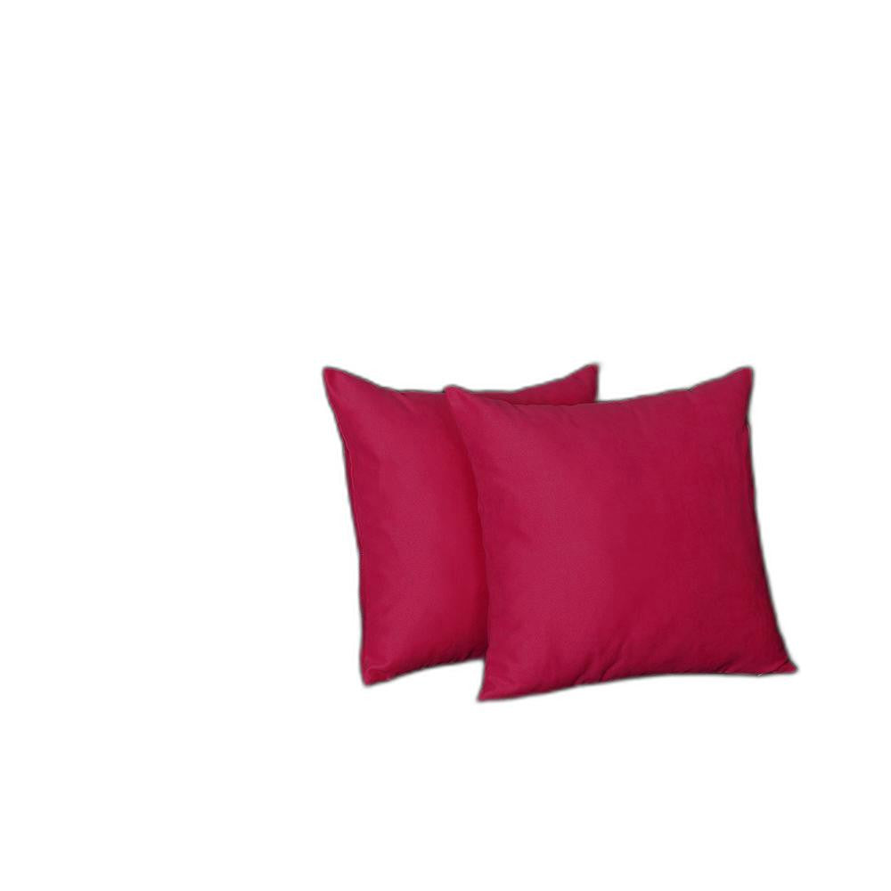 Set Of 2 Pink Brushed Twill Decorative Throw Pillow Covers-0