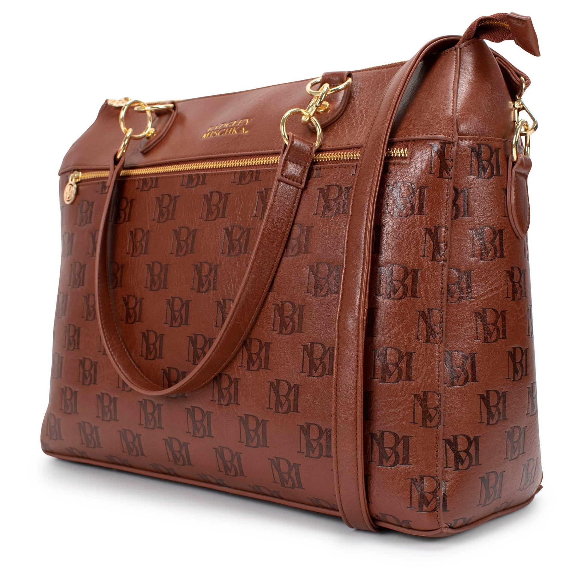Madalyn Rustic Vegan Leather Weekender Tote Bag-6