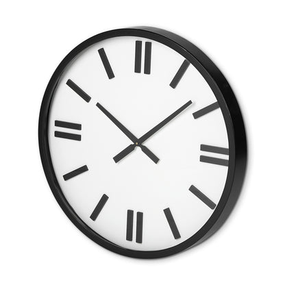 24" Round Large Modern Wall Clock With White Face And Non-Numarical Number-0
