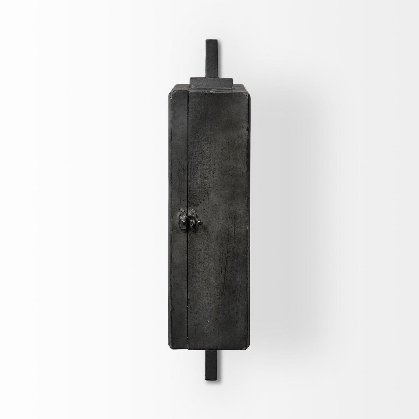 Rectangular Large Black Industrial Style Wall Clock-1