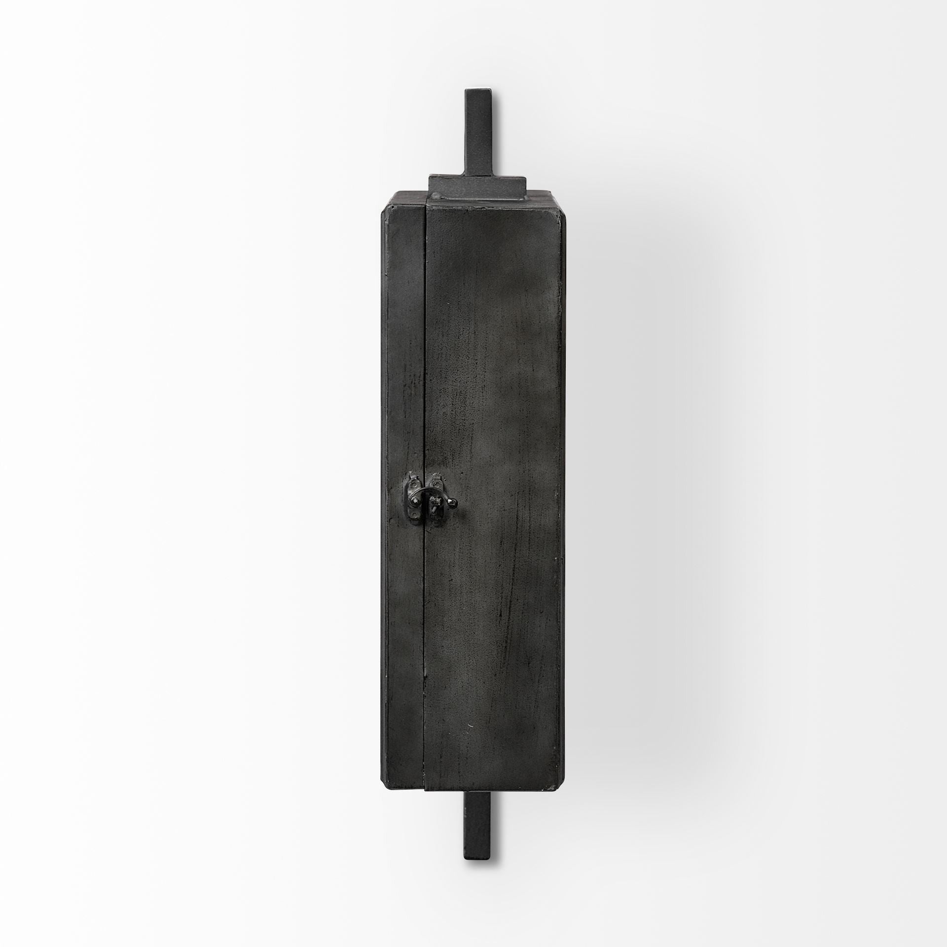 Rectangular Large Black Industrial Style Wall Clock-1