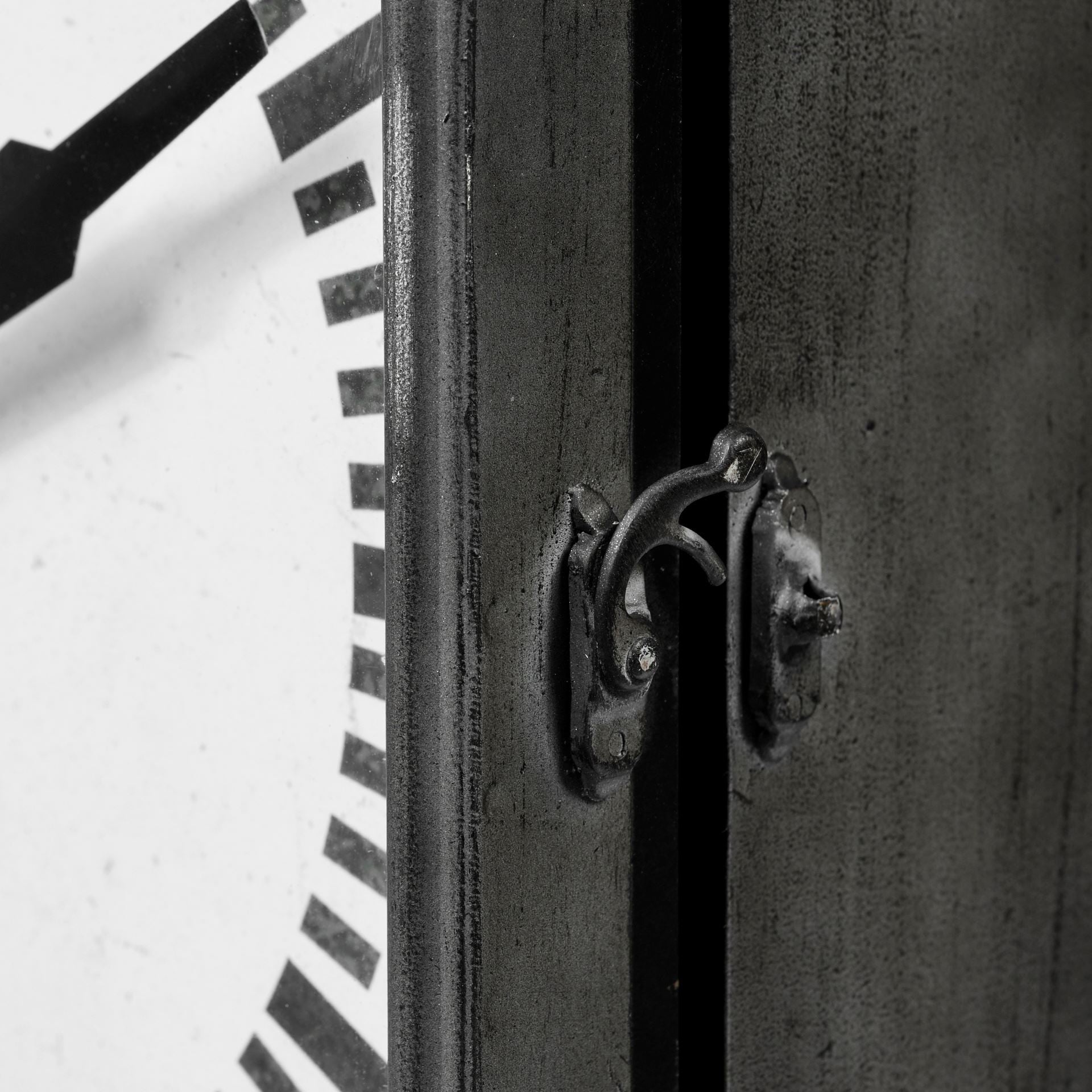 Rectangular Large Black Industrial Style Wall Clock-4