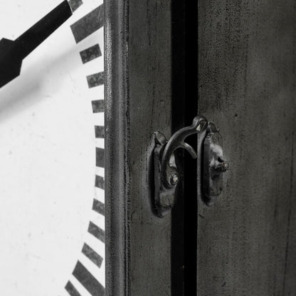 Rectangular Large Black Industrial Style Wall Clock-4