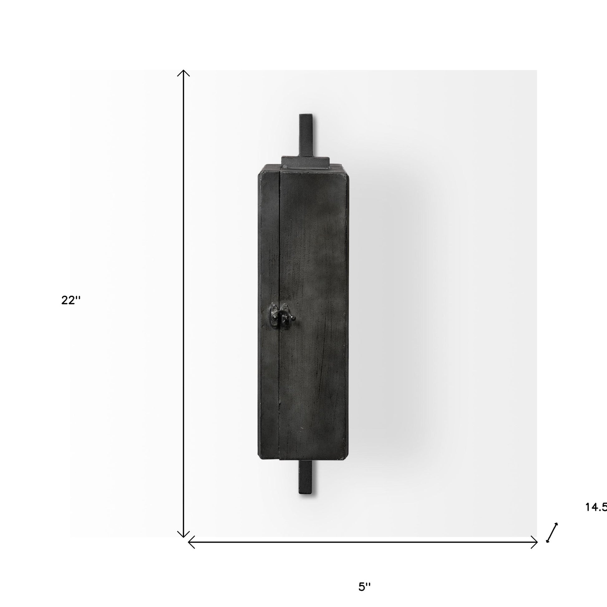 Rectangular Large Black Industrial Style Wall Clock-5
