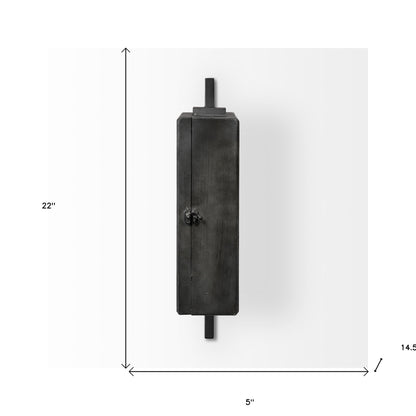Rectangular Large Black Industrial Style Wall Clock-5