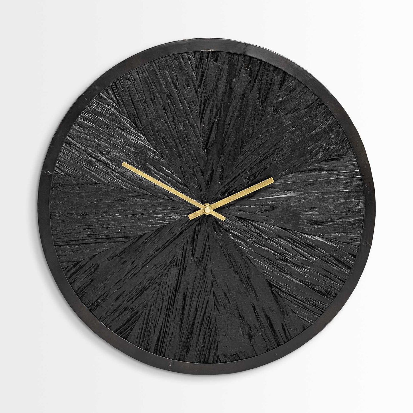 16.5" Round Large Black Modern Wall Clock-1