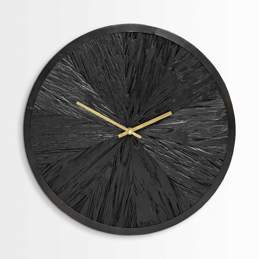 16.5" Round Large Black Modern Wall Clock-1
