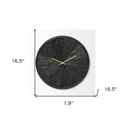 16.5" Round Large Black Modern Wall Clock-4