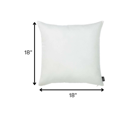 Set of 2 White Modern Square Throw Pillows-2