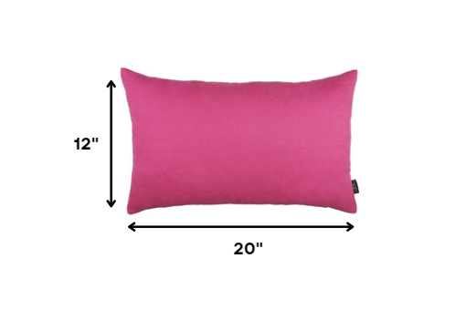 Set of 2 Fuchsia Pink Modern Lumbar Throw Pillows-1