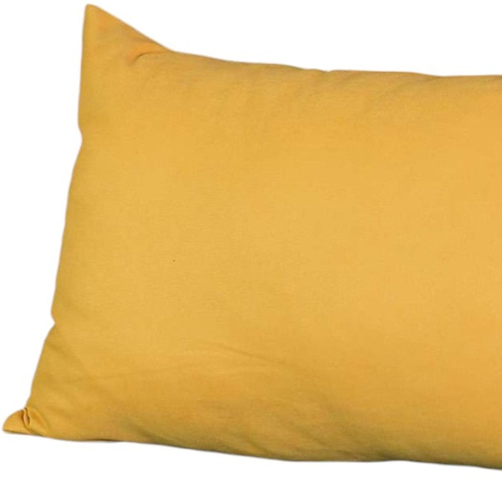 Set of 2 Yellow Modern Lumbar Throw Pillows-4