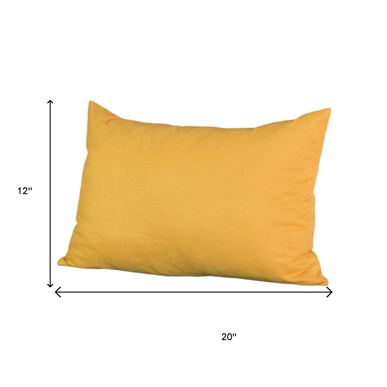 Set of 2 Yellow Modern Lumbar Throw Pillows-6