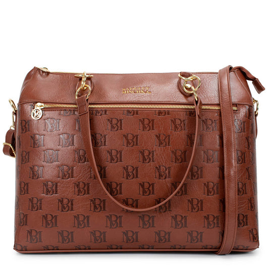 Madalyn Rustic Vegan Leather Weekender Tote Bag-0