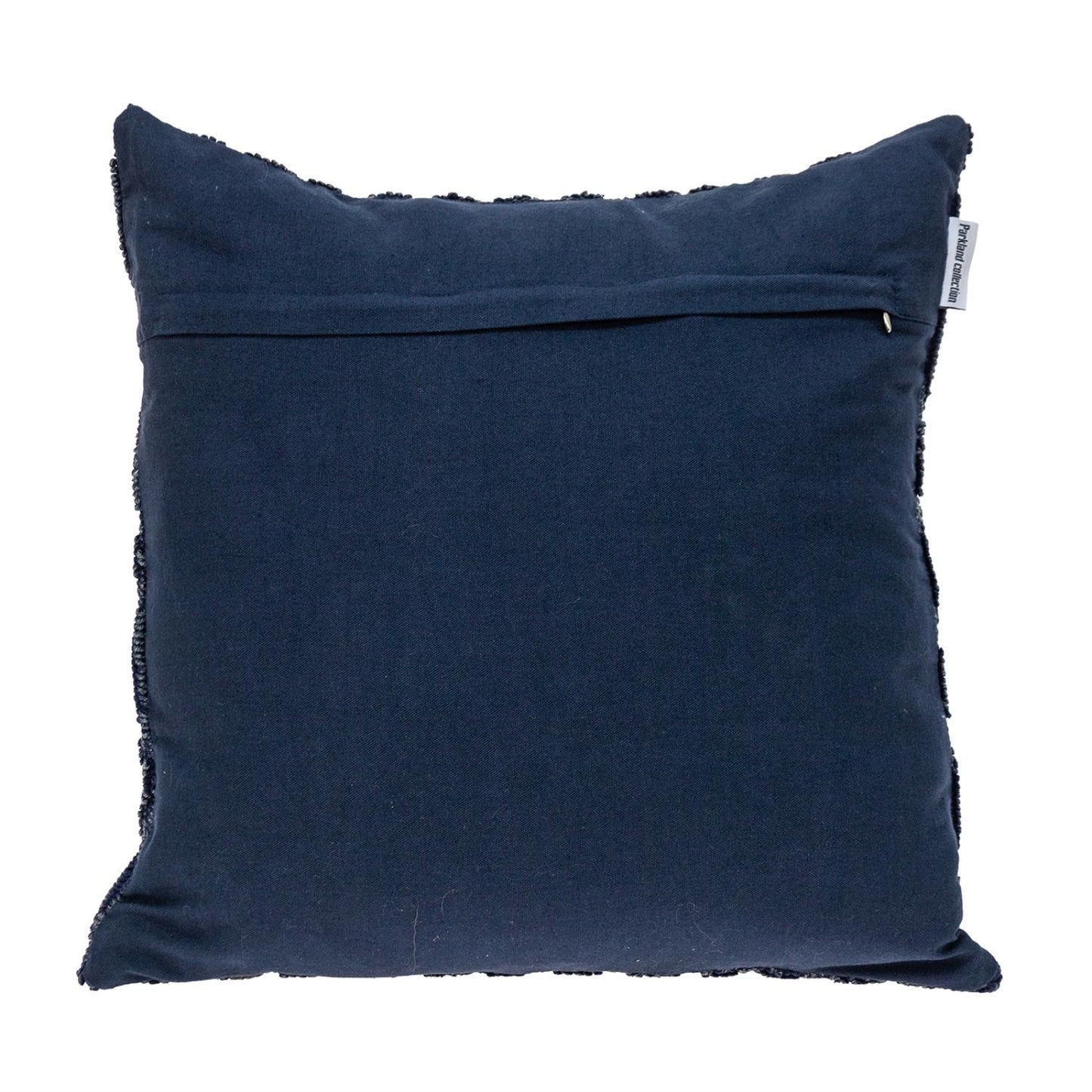 Jacquard Diamond Pattern Decorative Navy Throw Pillow-3
