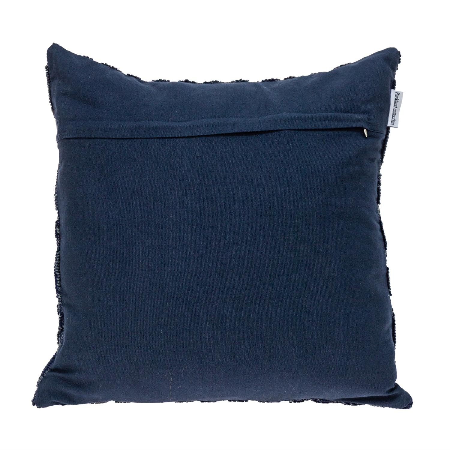Jacquard Diamond Pattern Decorative Navy Throw Pillow-3