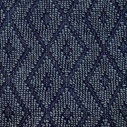 Jacquard Diamond Pattern Decorative Navy Throw Pillow-8
