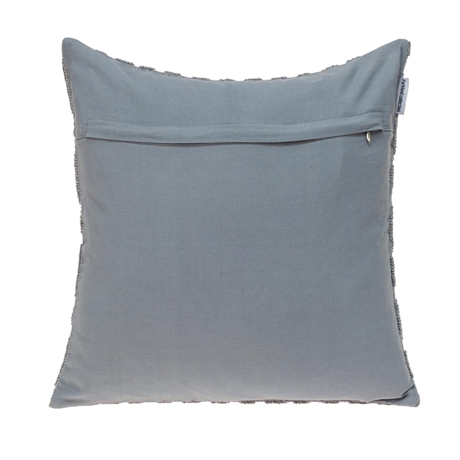 Jacquard Diamond Pattern Decorative Gray Throw Pillow-3