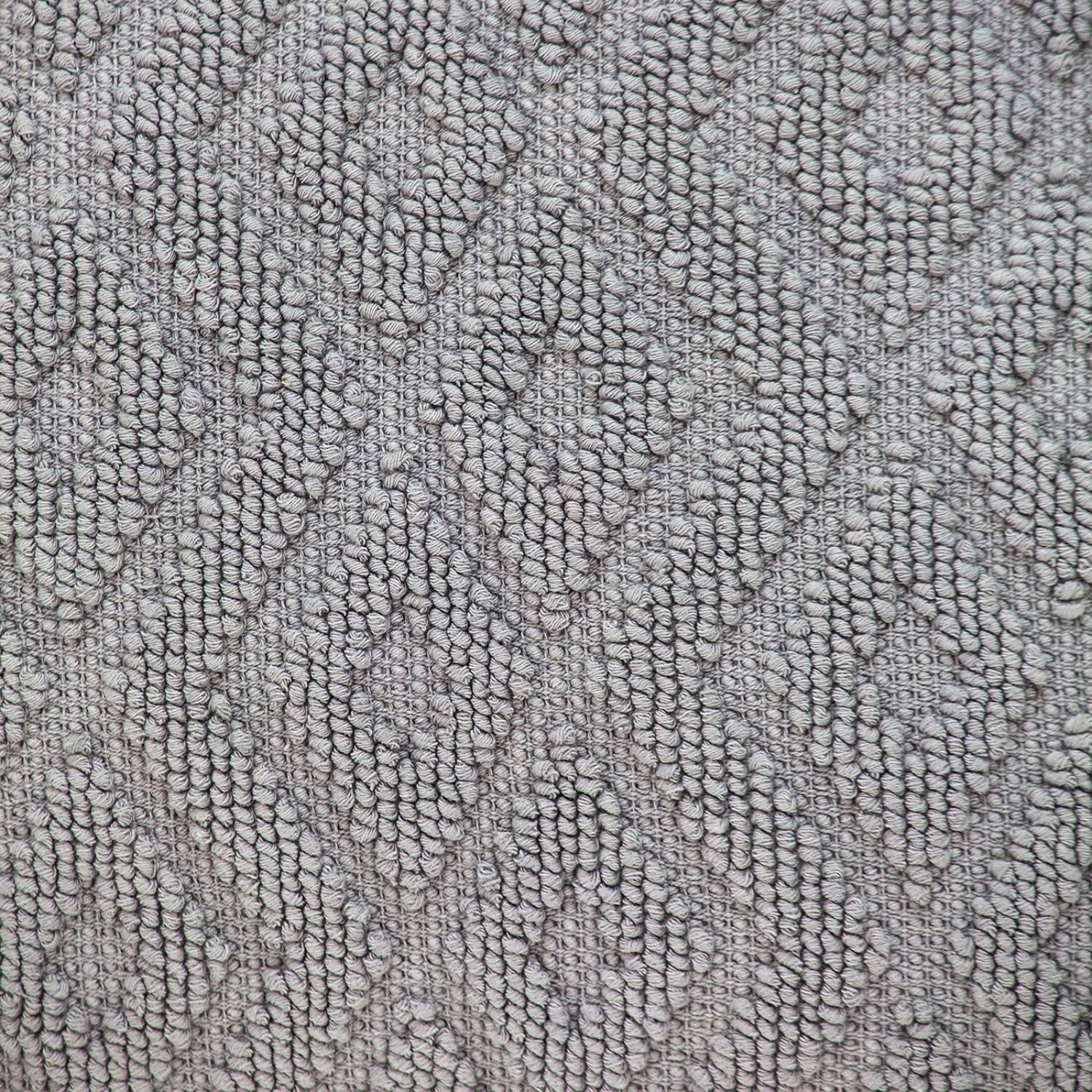 Jacquard Diamond Pattern Decorative Gray Throw Pillow-8