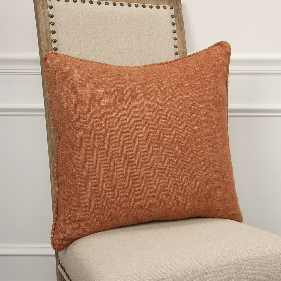 Orange Solid Classic Decorative Throw Pillow-3