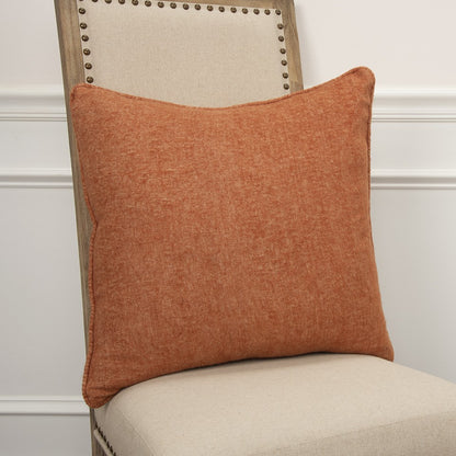 Orange Solid Classic Decorative Throw Pillow-3
